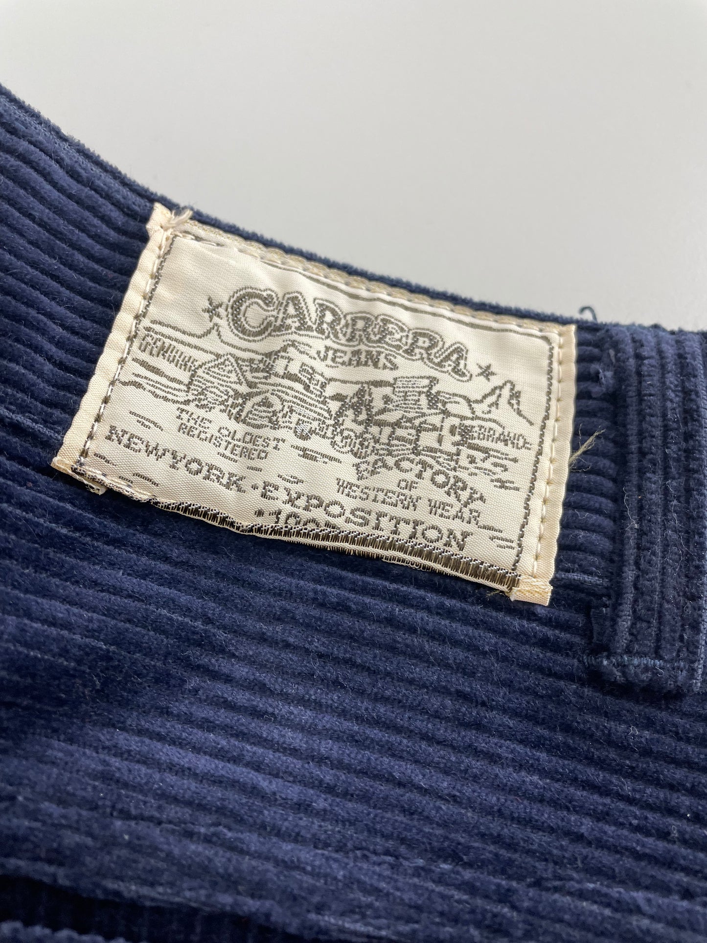 90s Carerra Corduroy Pant Navy IT 29 Waist, 36 Length