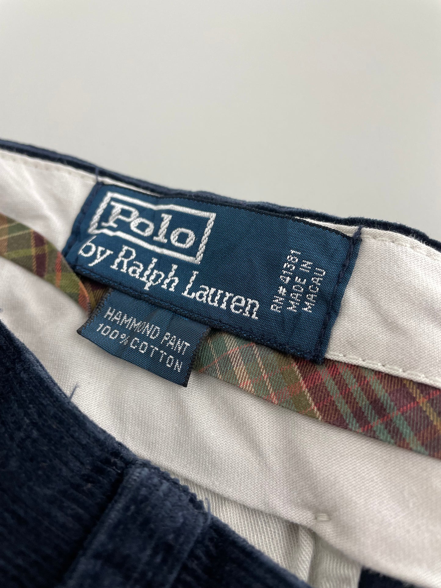 90s Polo Ralph Lauren Corduroy Pant Navy 36 x 30