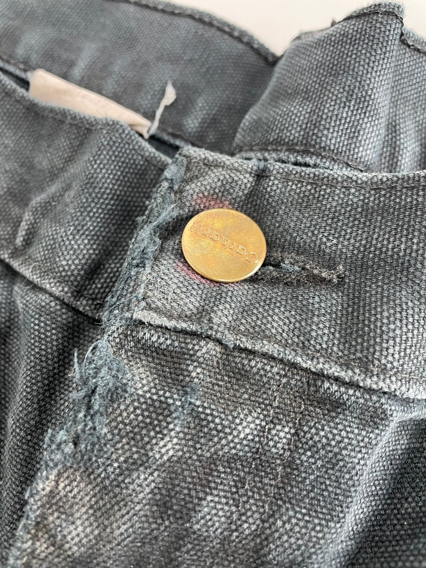 00s Carhartt Distressed Workwear Pant Black 33 x 32