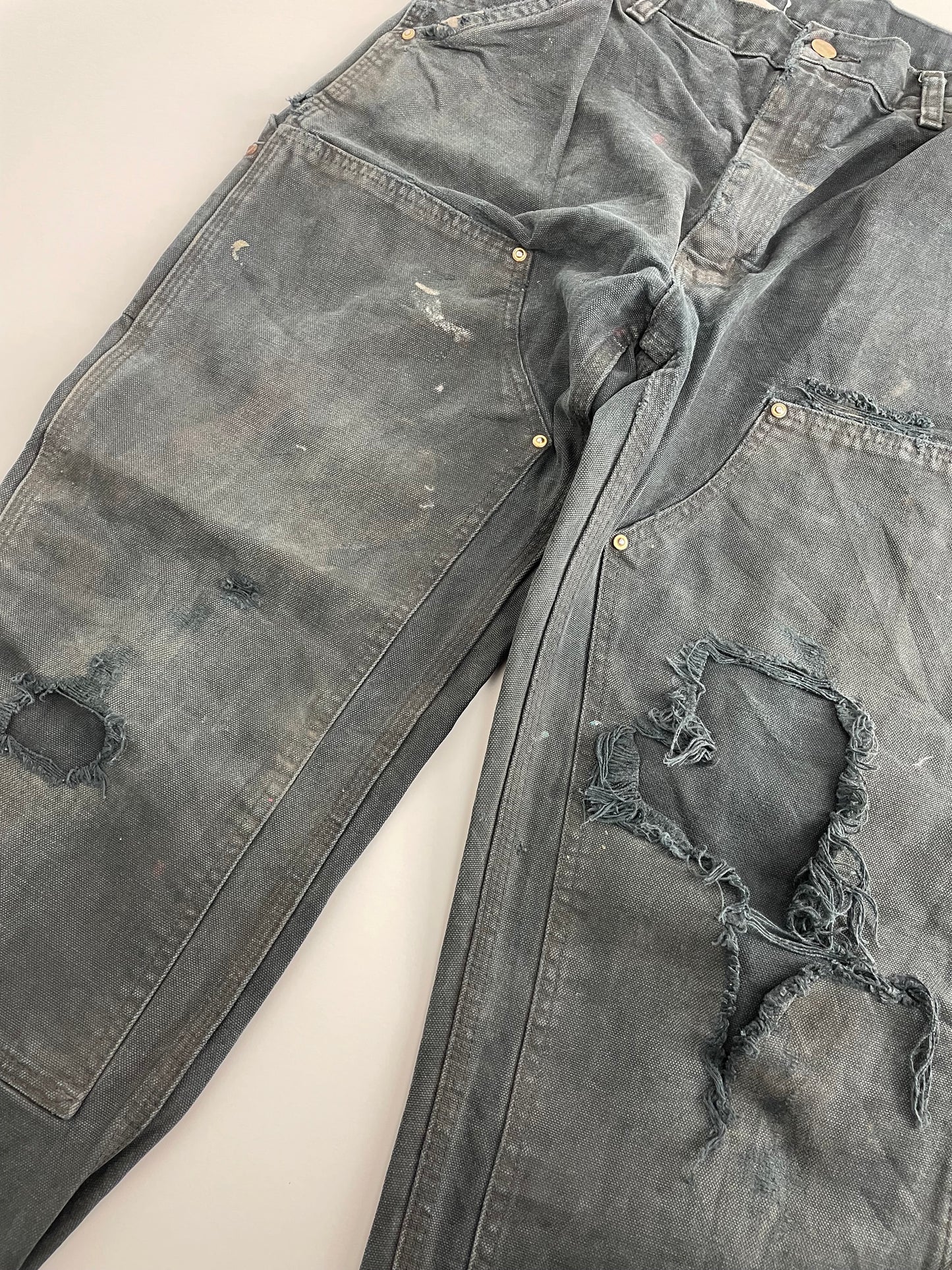00s Carhartt Distressed Workwear Pant Black 33 x 32