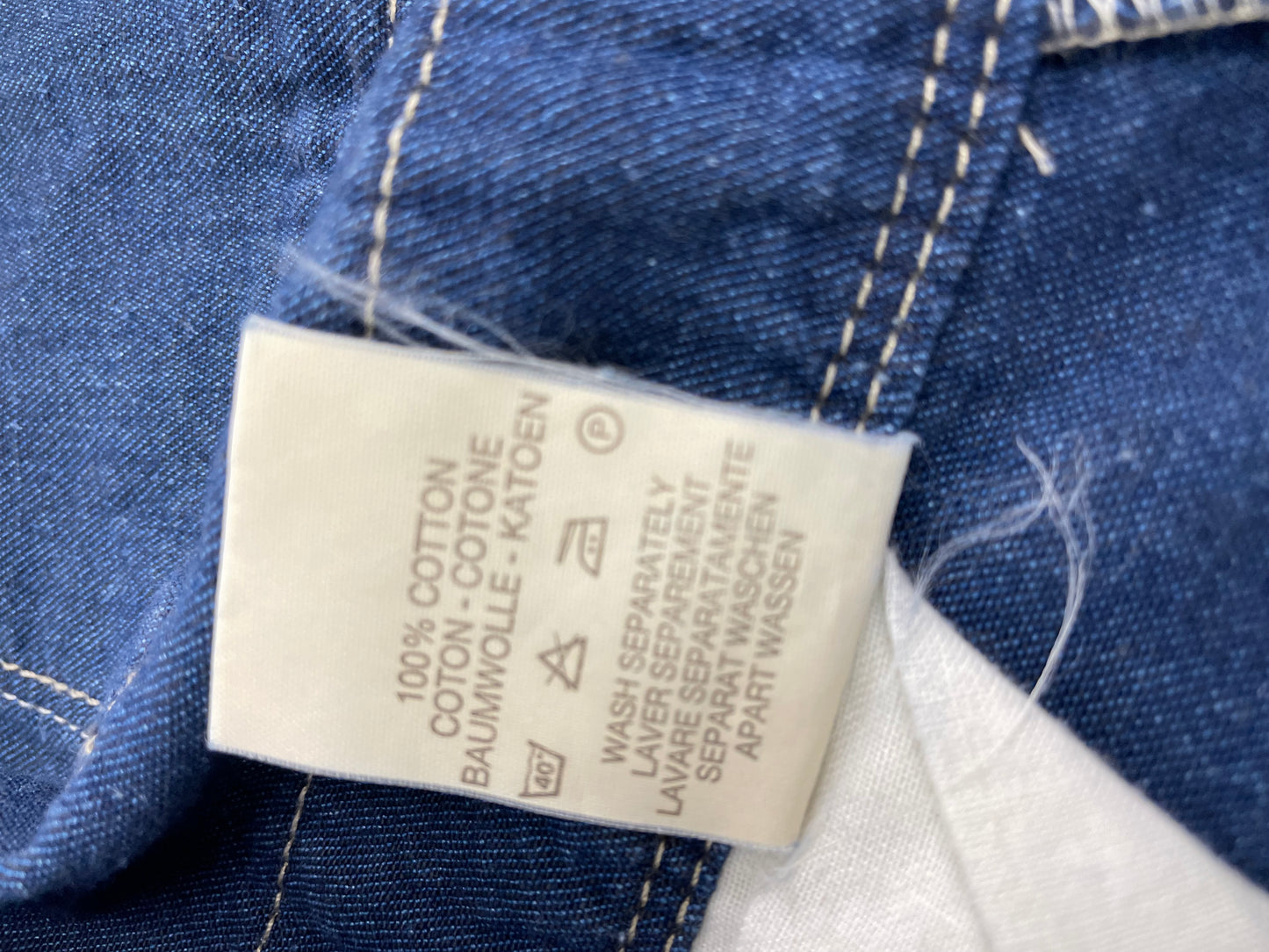 90s Harley Davidson Dungaree Blue L