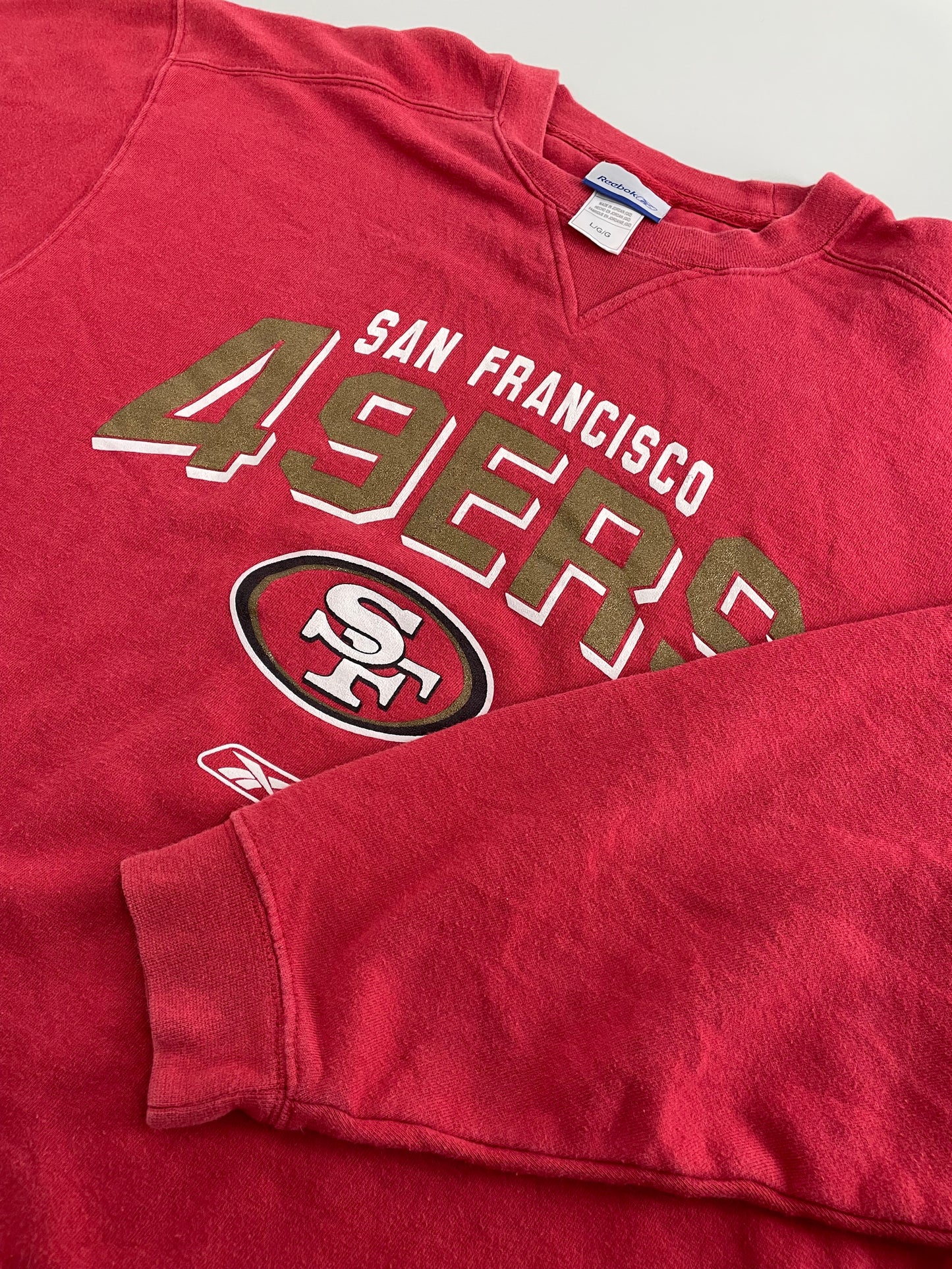00s Reebok San Francisco 49ers NFL Sweatshirt Red XL