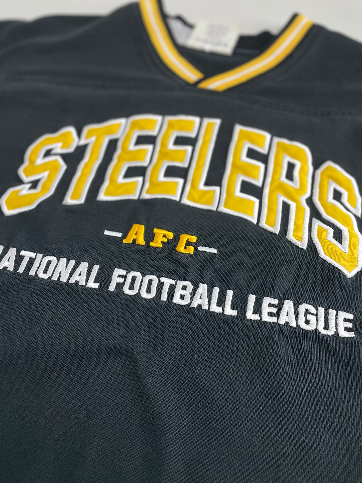 90s Lee Sport Pittsburgh Steelers NFL Longsleeve Black Yellow L