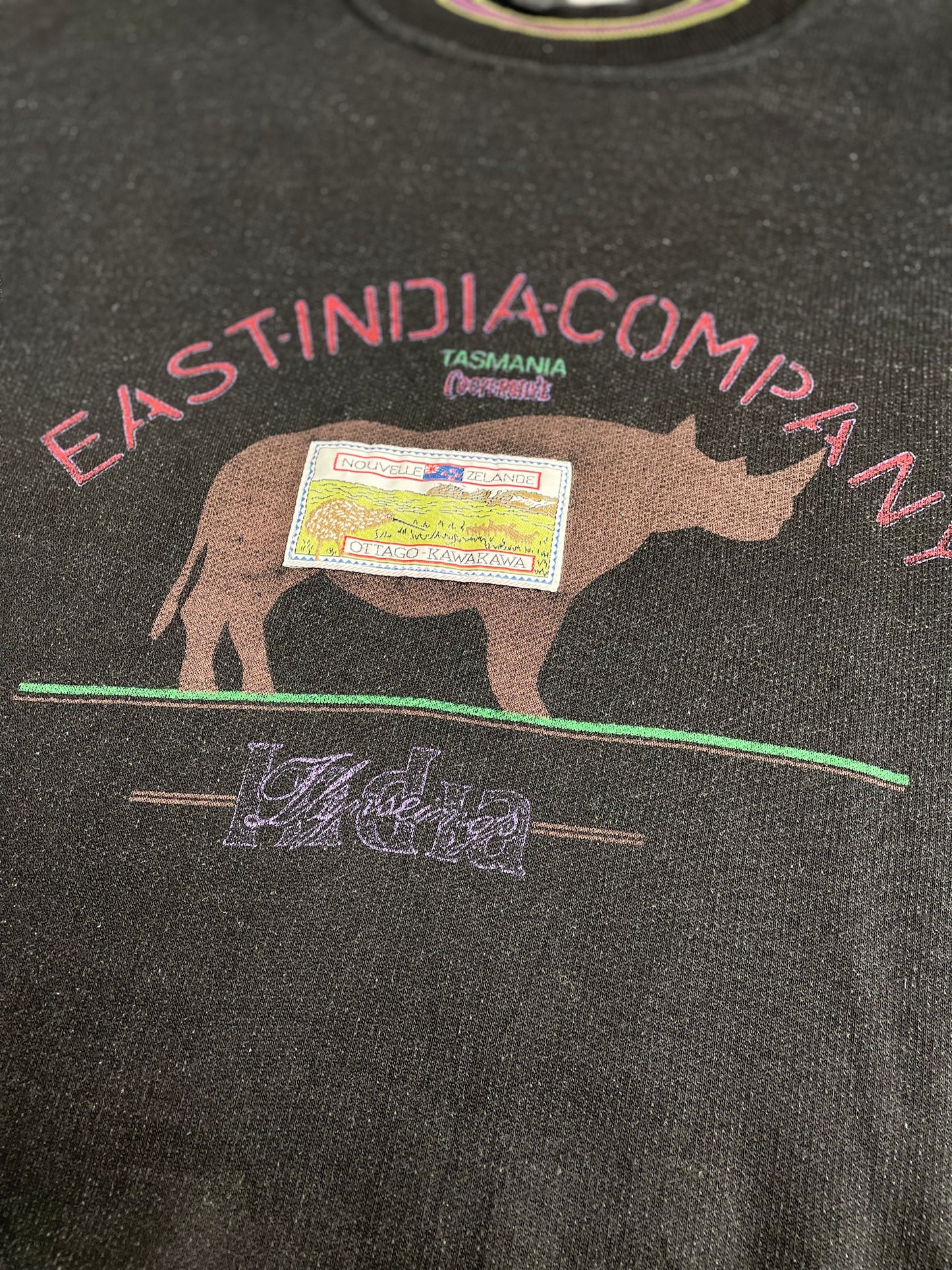 80s Unbranded Sweatshirt Navy L