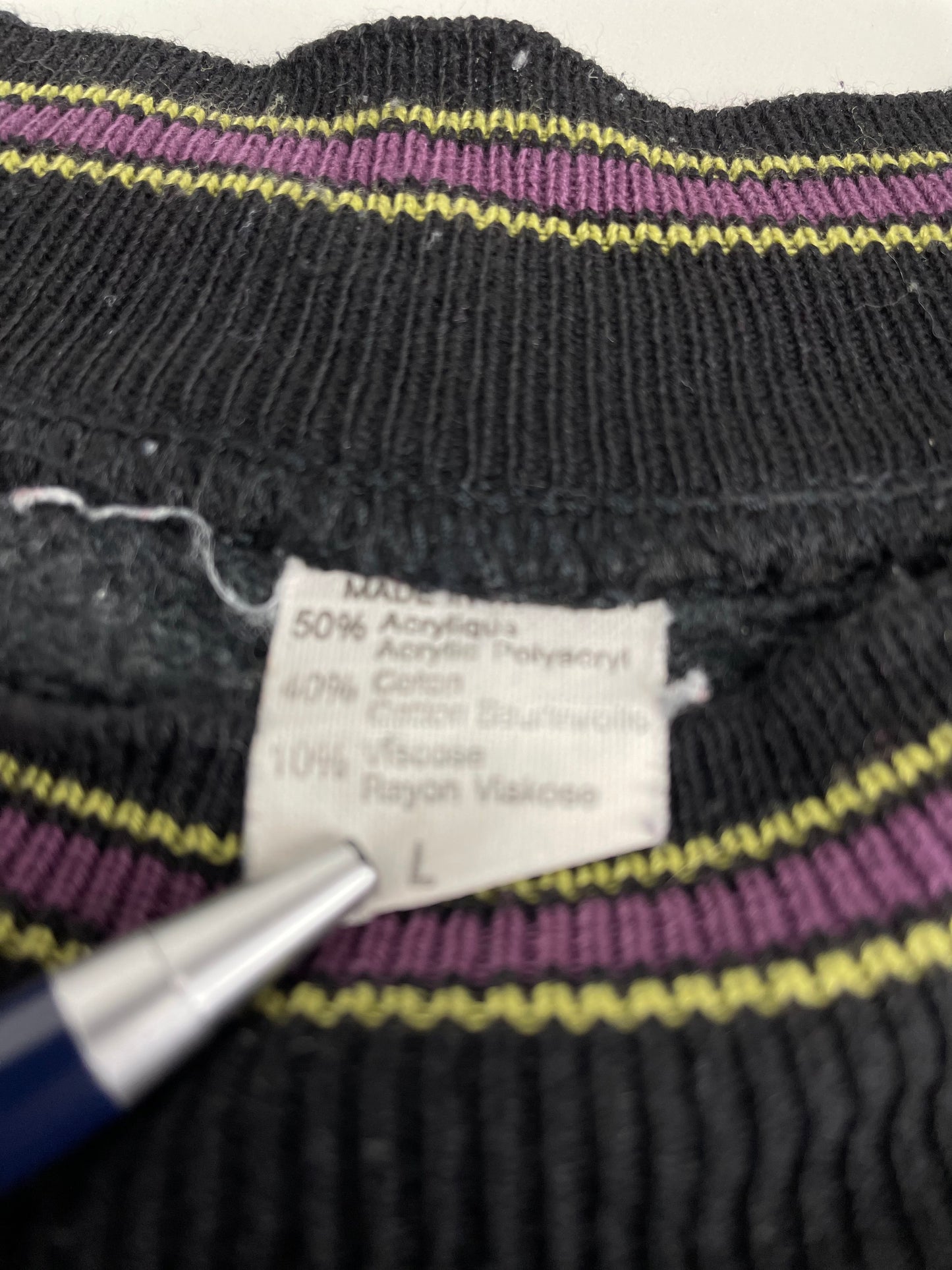 80s Unbranded Sweatshirt Navy L
