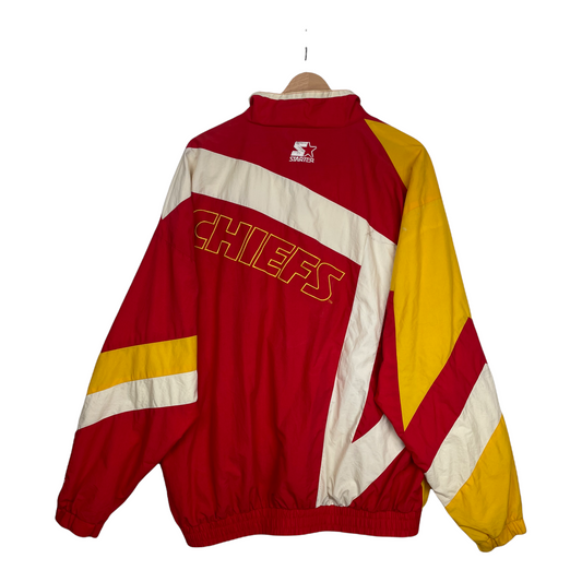 90s Starter Kansas City Chiefs NFL Jacket Red Yellow XL
