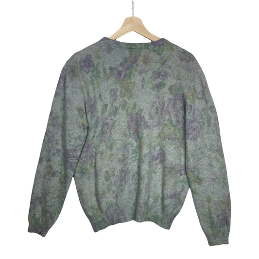 80s United Colors of Benetton Knit Green Grey M