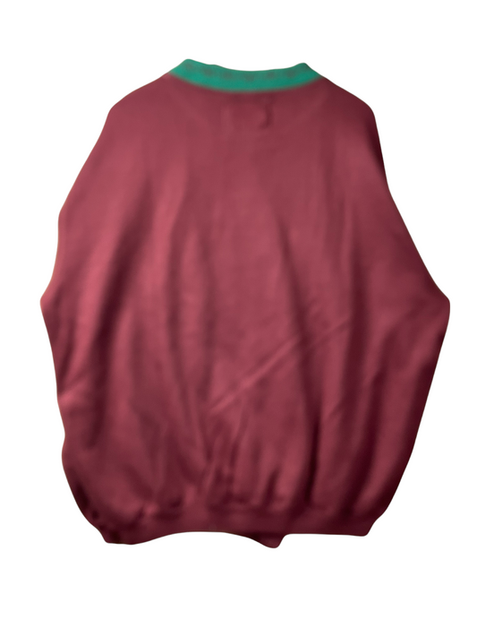 80s Diadora Sweatshirt Red green L