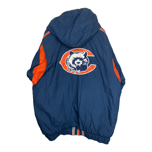 90s Starter Chicago Bears NFL Jacket Blue Orange XXL