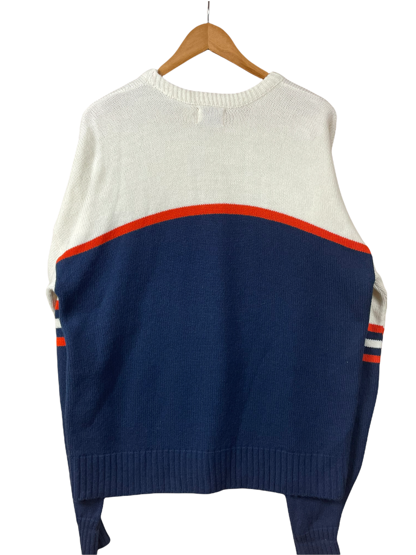 90s Cliff Engle Knit White Navy