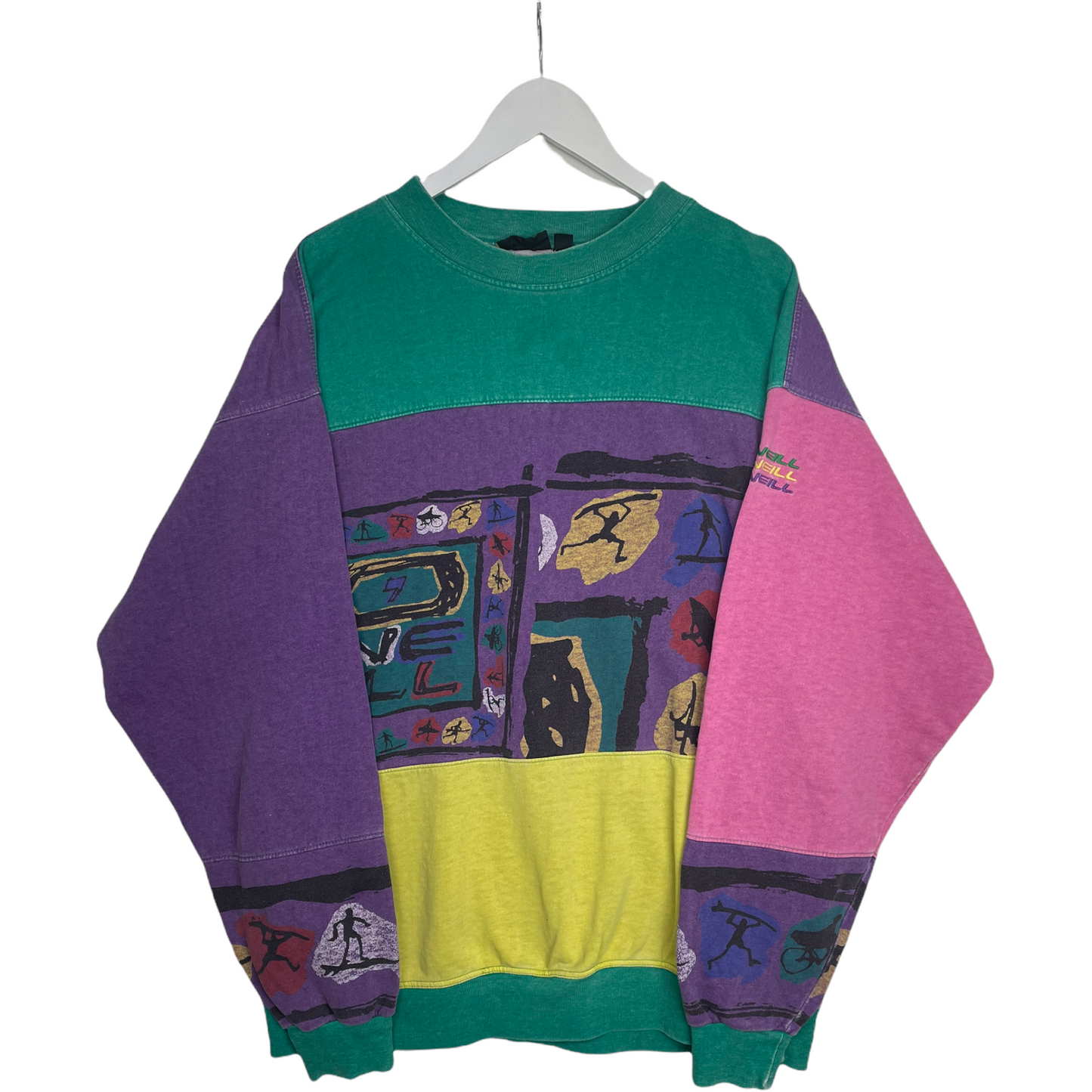90s O`Neill Sweatshirt Purple Green L/XL