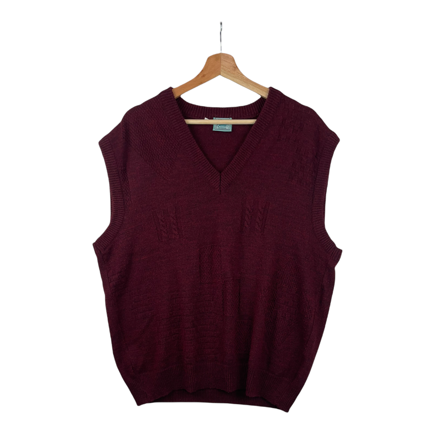 90s Castello Sweater Vest Red L/XL