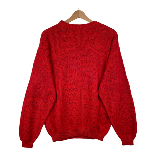 80s Henry Forman Knit Red M