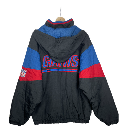 90s Starter New York Giants NFL Jacket Black Blue M