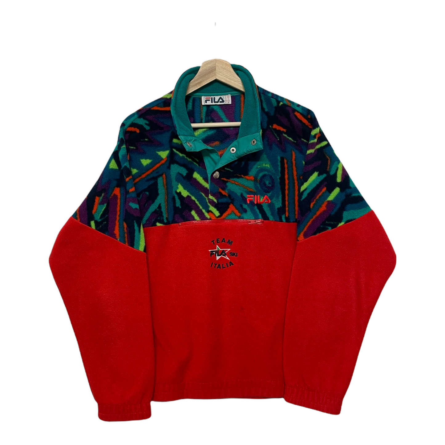 90s Fila Fleece Red  M