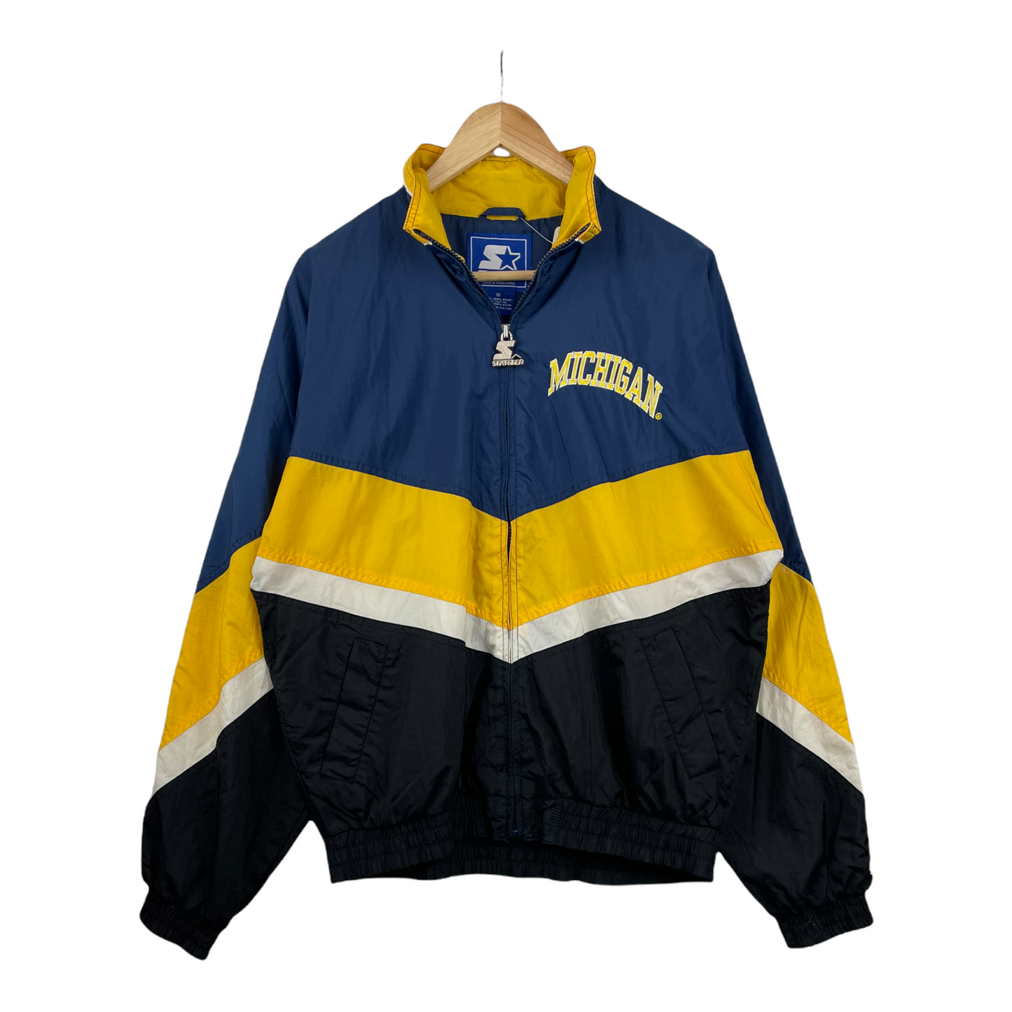 90s Starter Michigan Wolverines NCAA Jacket Blue S/M