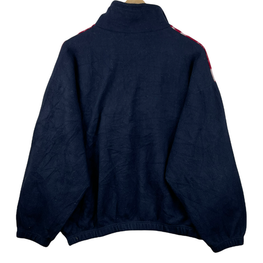 90s Unbranded Crazy Fleece Navy Red M