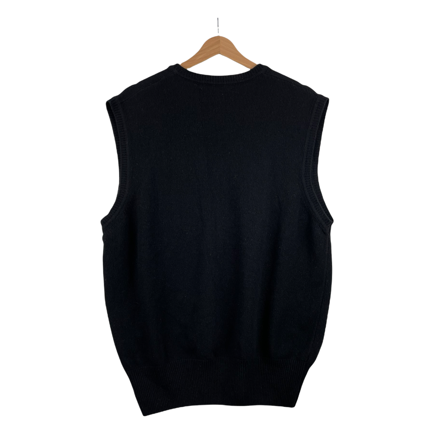90s Marlboro Classic Knit Sweater Vest Black XL