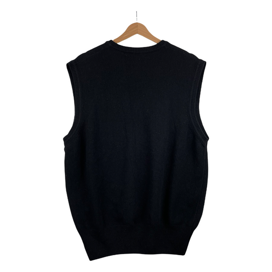 90s Marlboro Classic Knit Sweater Vest Black XL