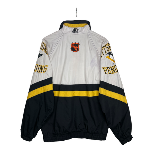 90s Starter Pittsburgh Penguins NHL Pullover White Black M
