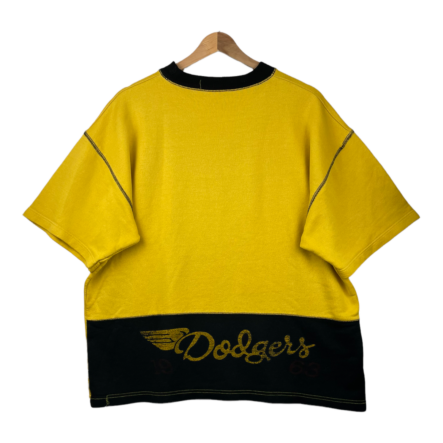80s Unbranded Basketball T-Shirt Yellow L