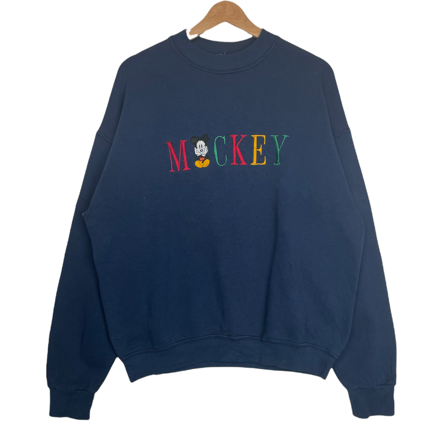 90s Mickey Disney Sweatshirt Navy XL/L
