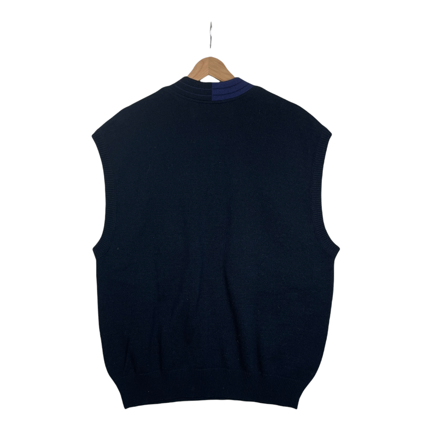 80s Carlo Colucci Knit Vest Navy Blue L