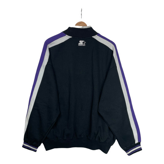 90s Starter Los Angeles Lakers NBA Sweatshirt Black Purple L