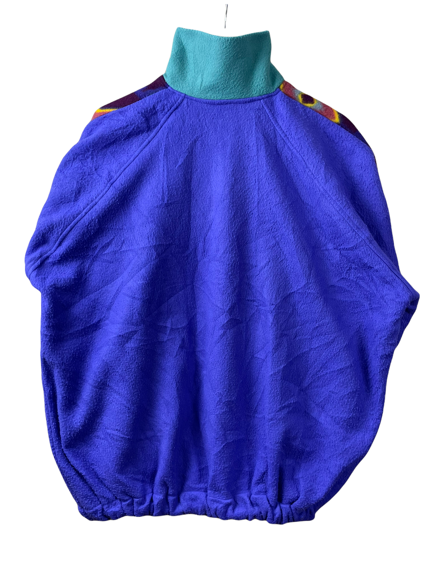 90s Best Fashion Crazy Fleece Purple Green XL