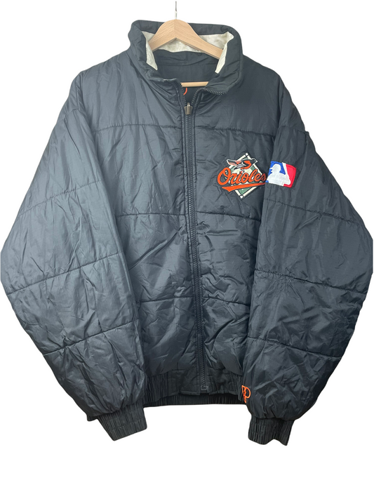 90s Pro Player Baltimore Orioles, MLB Jacket Black Orange