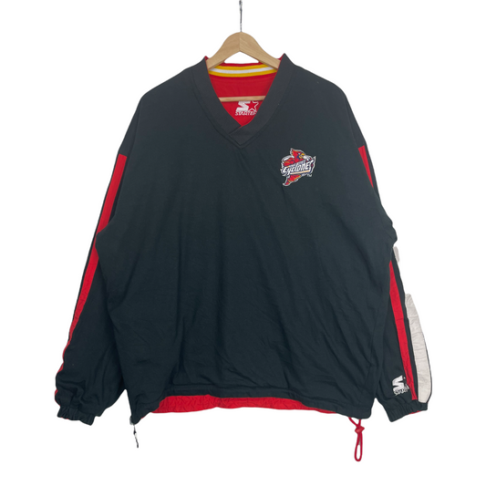 90s Starter Iowa State NCAA Reversible Pullover Red Black L/XL