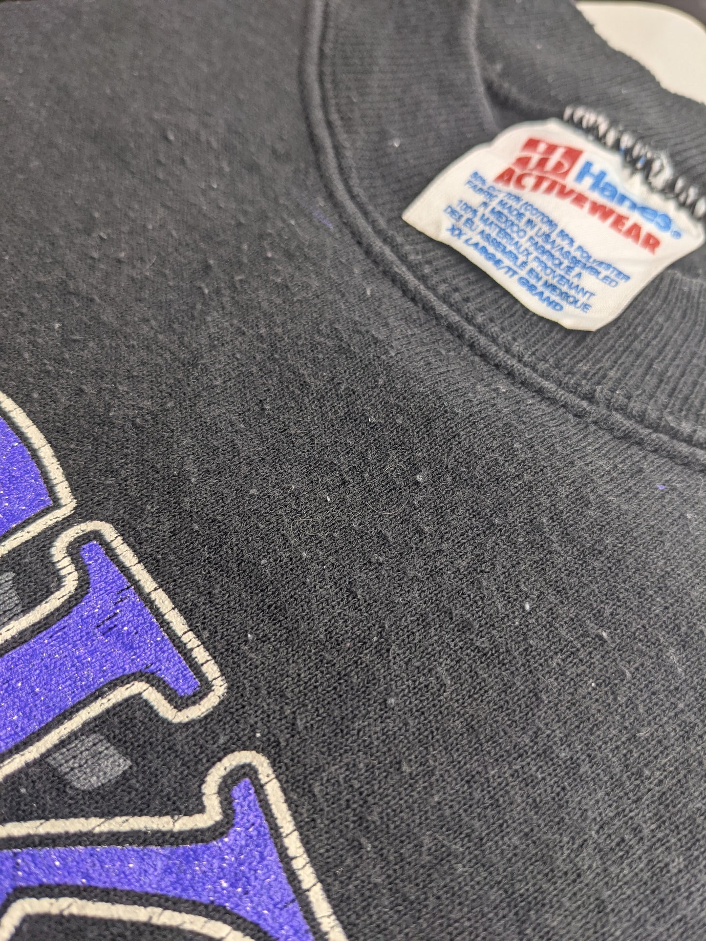 90s Colorado Rockies MLB Hanes Sweatshirt Black