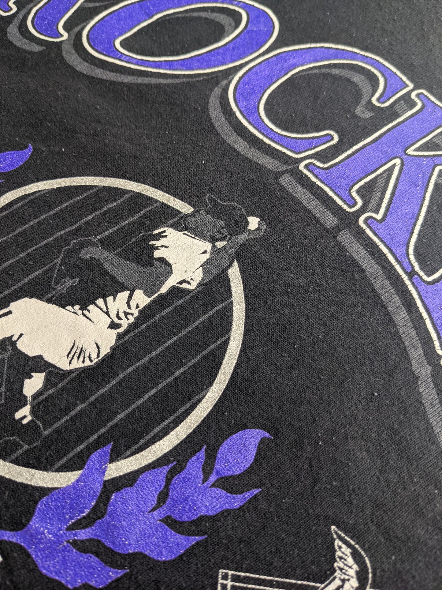 90s Colorado Rockies MLB Hanes Sweatshirt Black