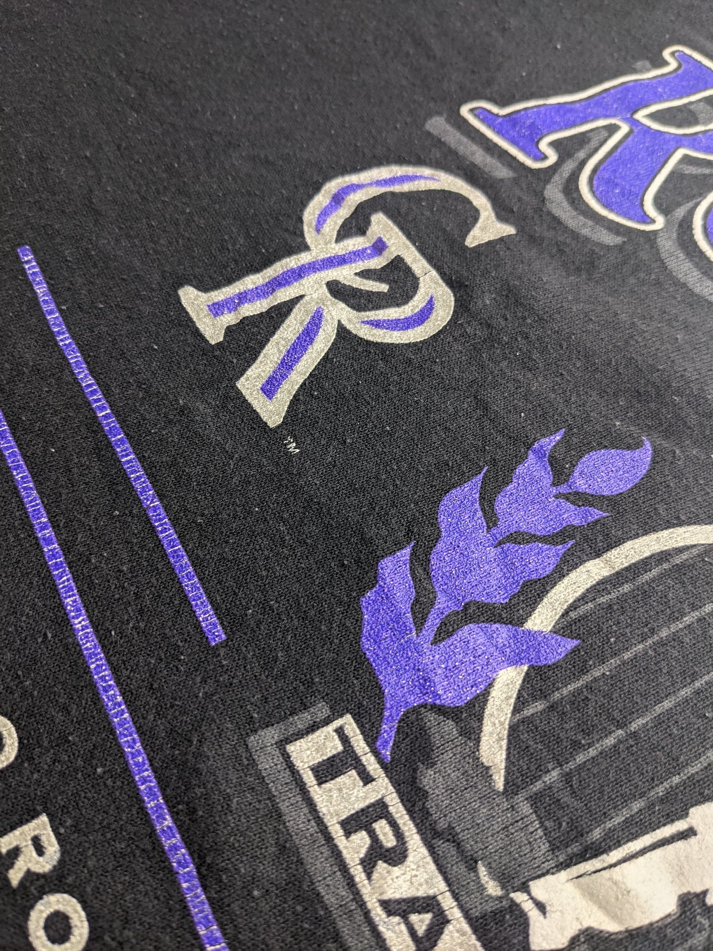 90s Colorado Rockies MLB Hanes Sweatshirt Black