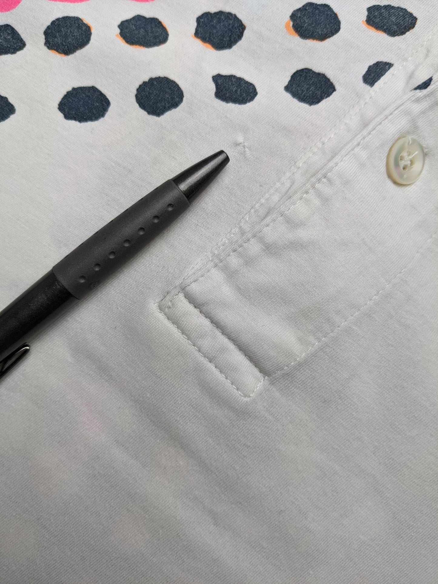 90s Lotto Polo White Orange