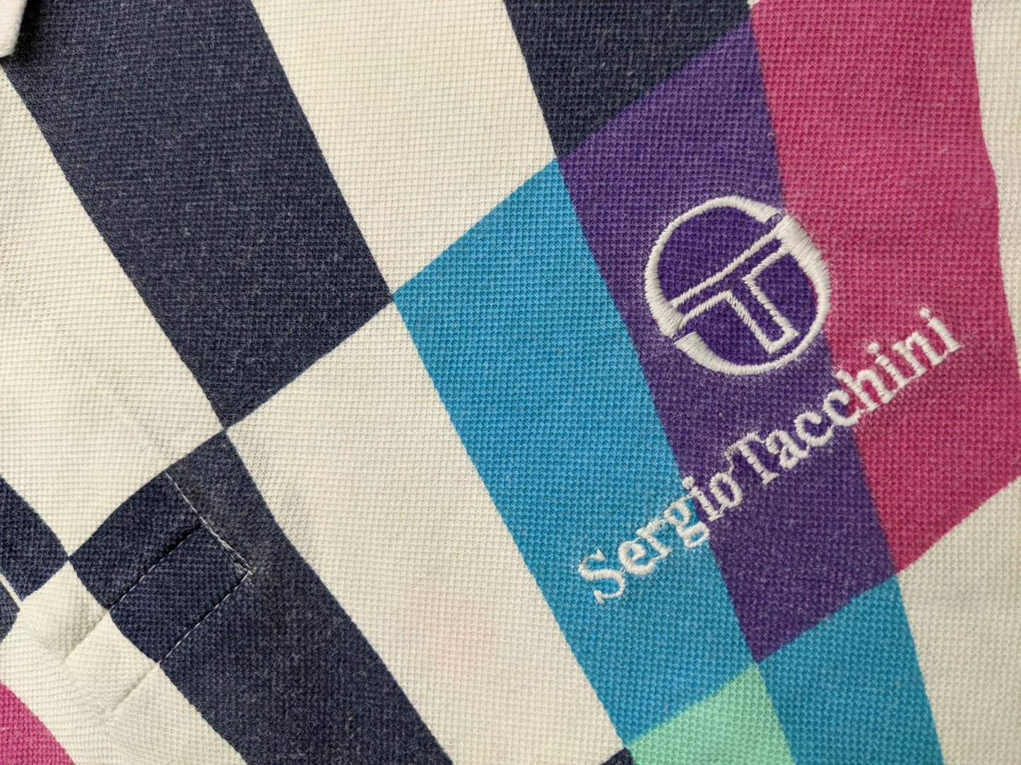 80s Sergio Tacchini Polo White L