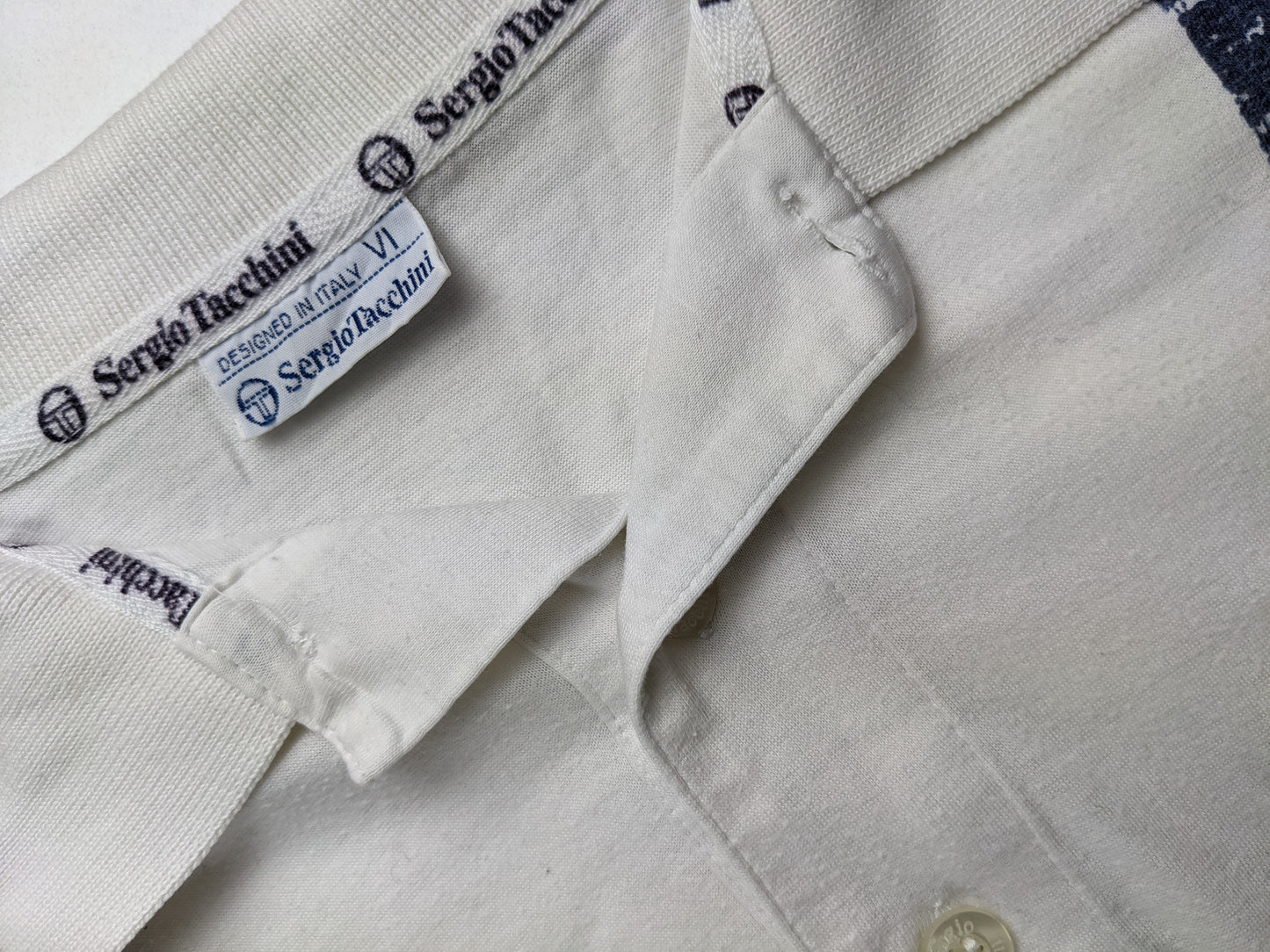 90s Sergio Tacchini Polo White L