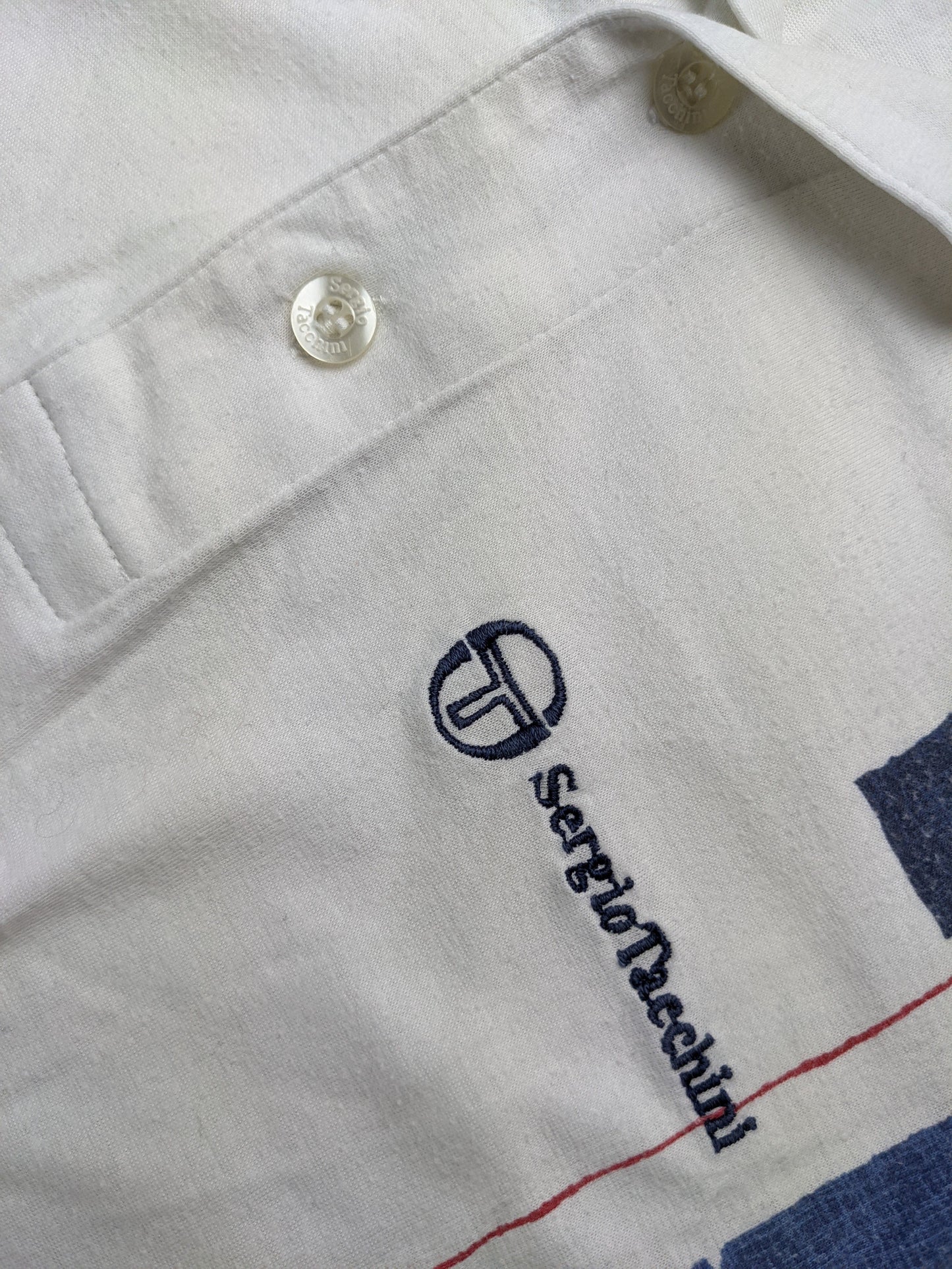 90s Sergio Tacchini Polo White L