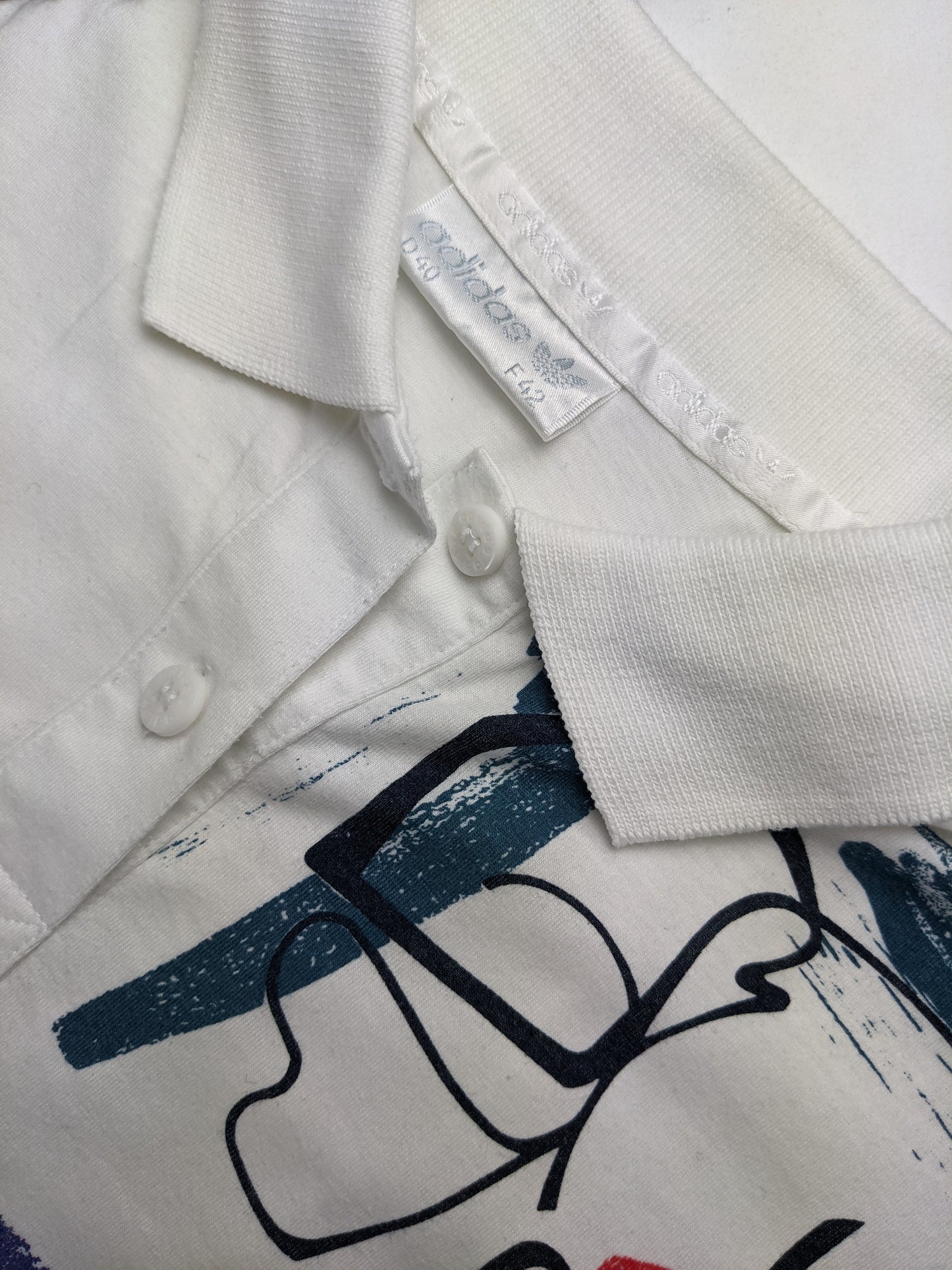 90s Adidas Polo White S