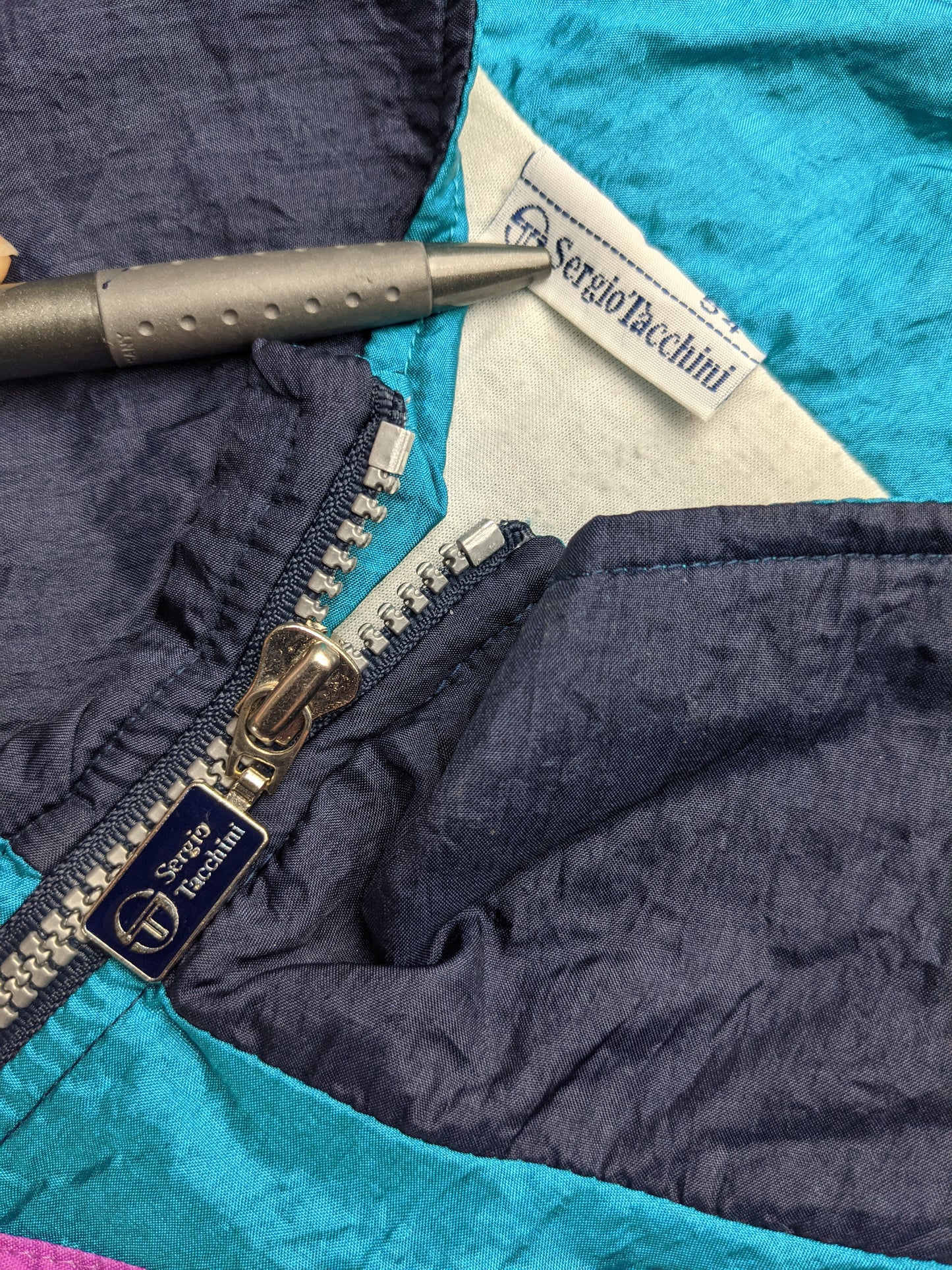 90s Sergio Tacchini Jacket Black Pink XL
