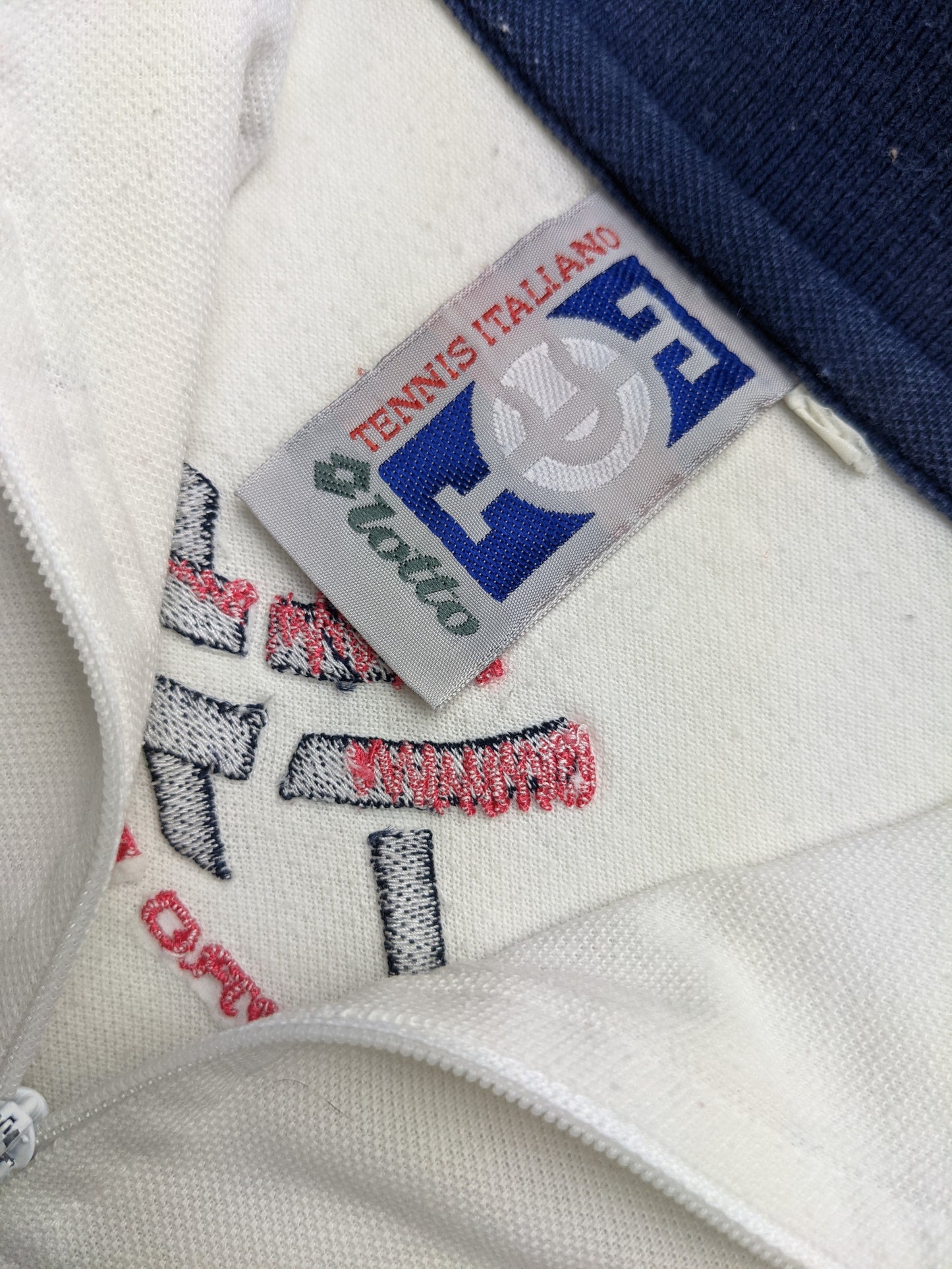 90s Lotto Polo White Red