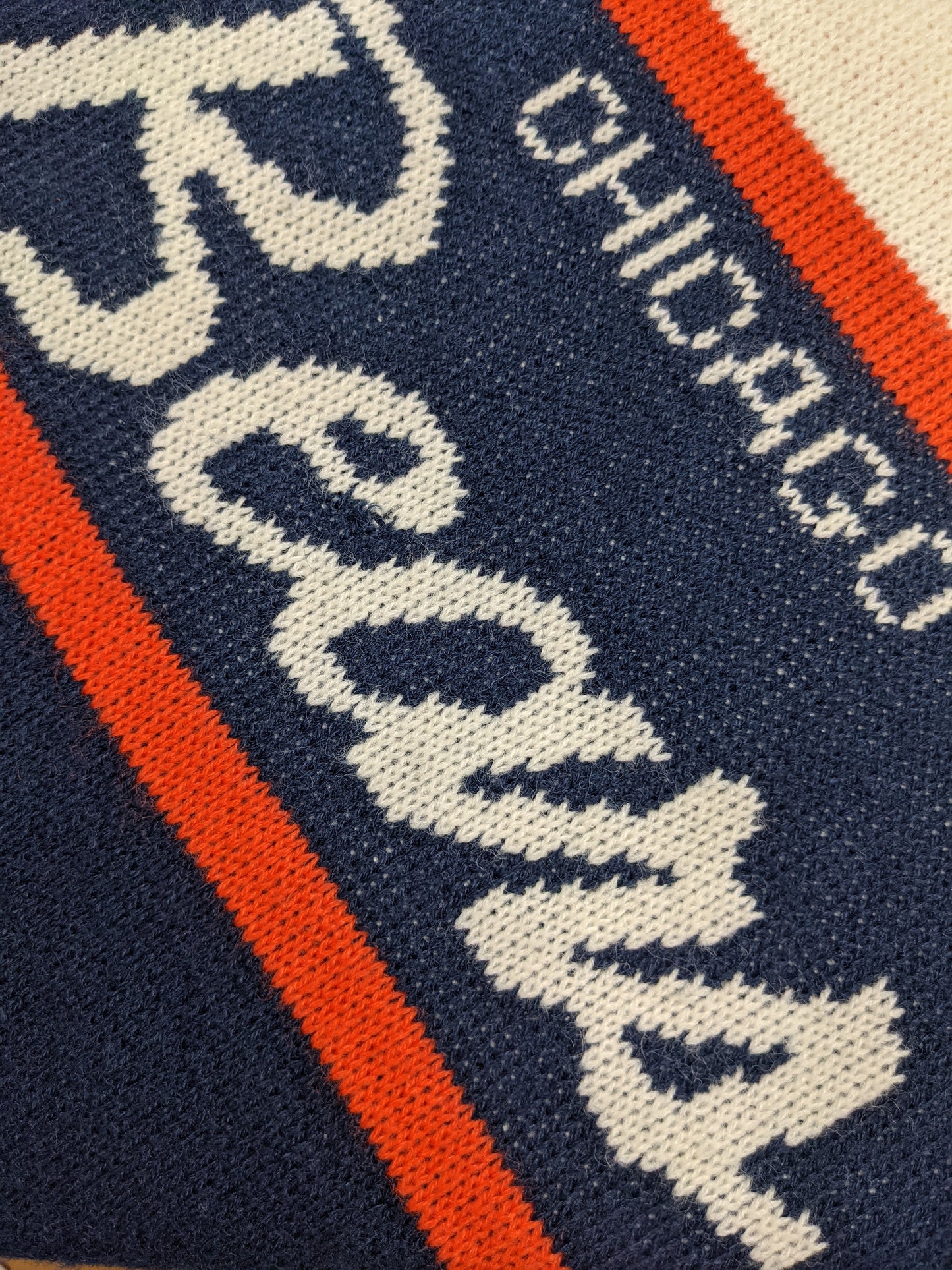 90s Cliff Engle Knit White Navy