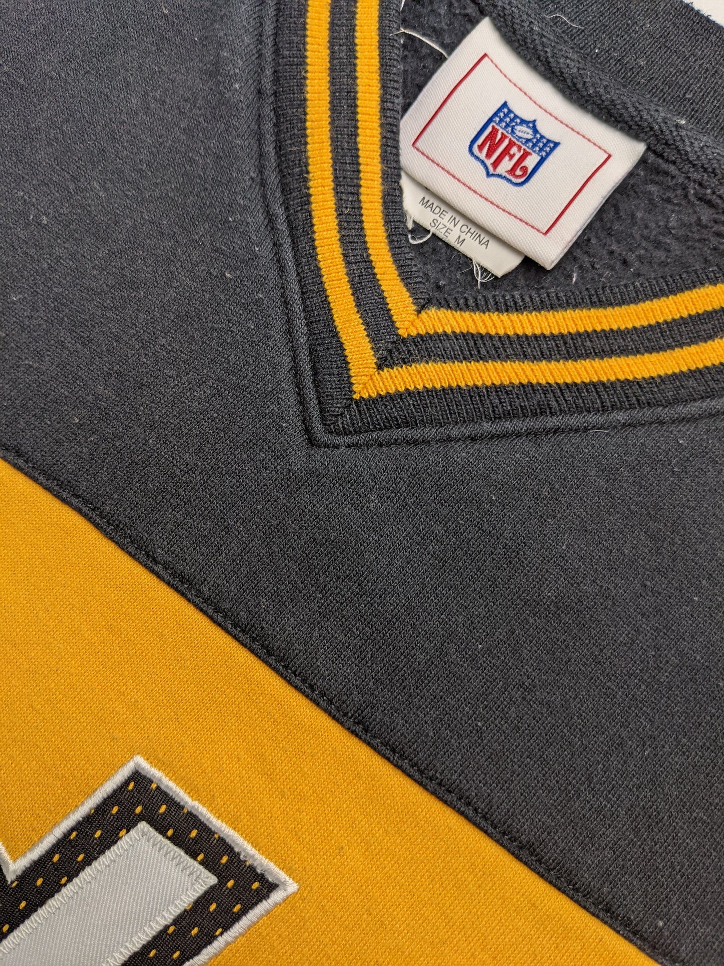 00s Pittsburgh Steelers NFL Sweatshirt Black Yellow