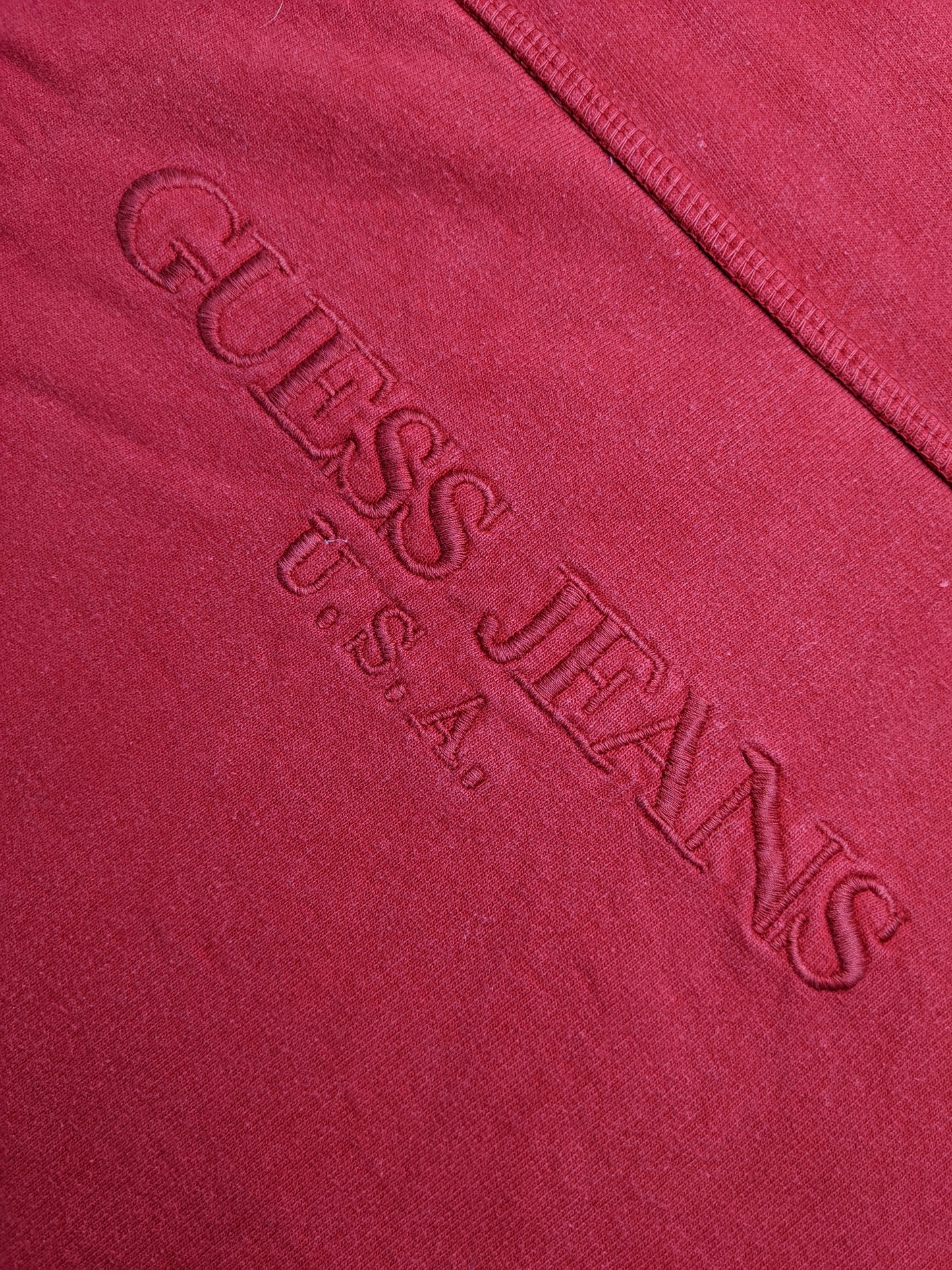 90s Guess Sweatshirt Red L