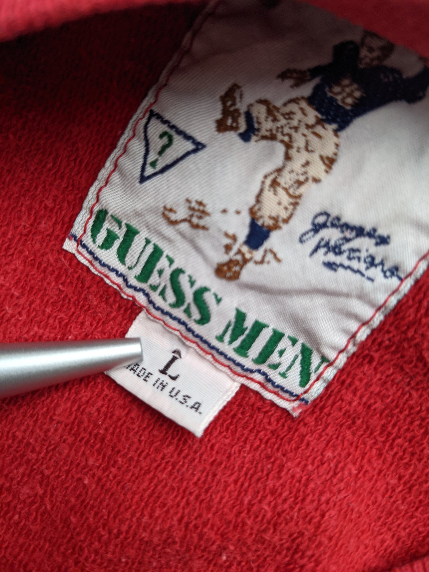 90s Guess Sweatshirt Red L