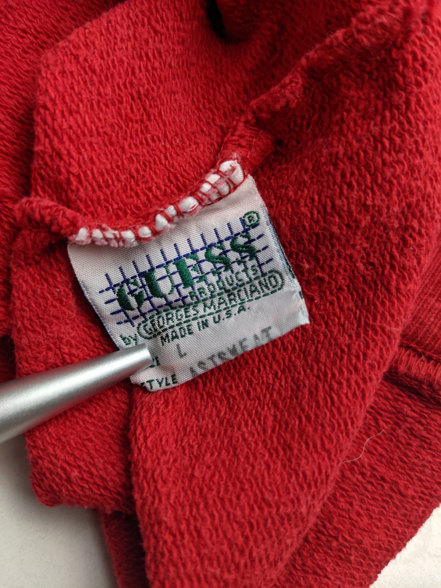 90s Guess Sweatshirt Red L