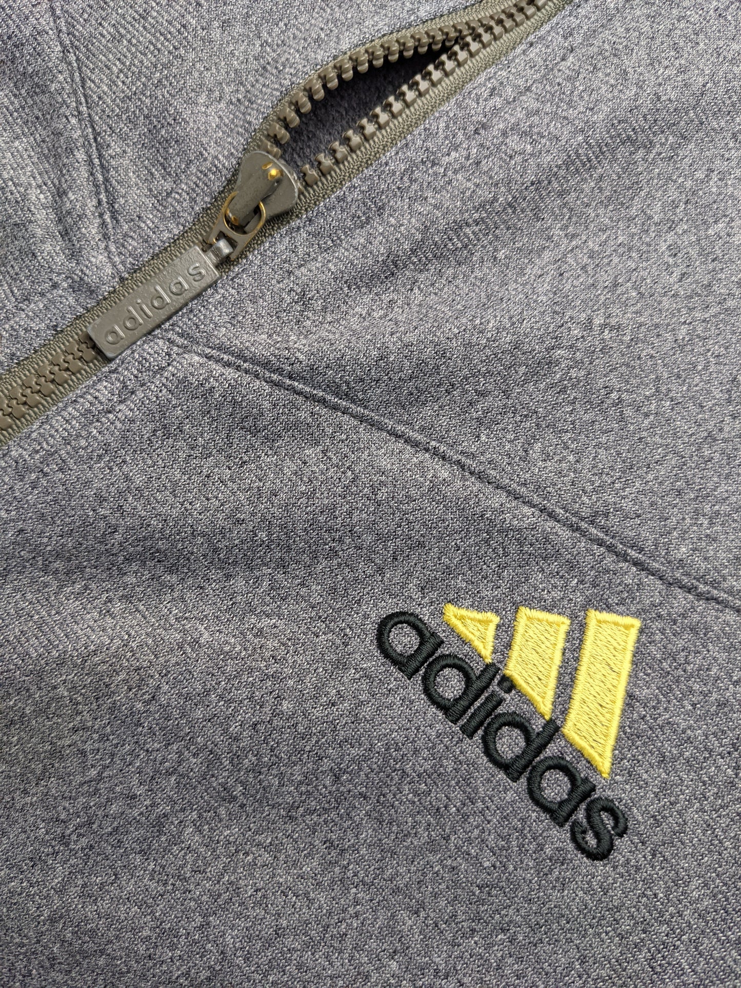 00s Adidas Track Jacket grey yellow M/L