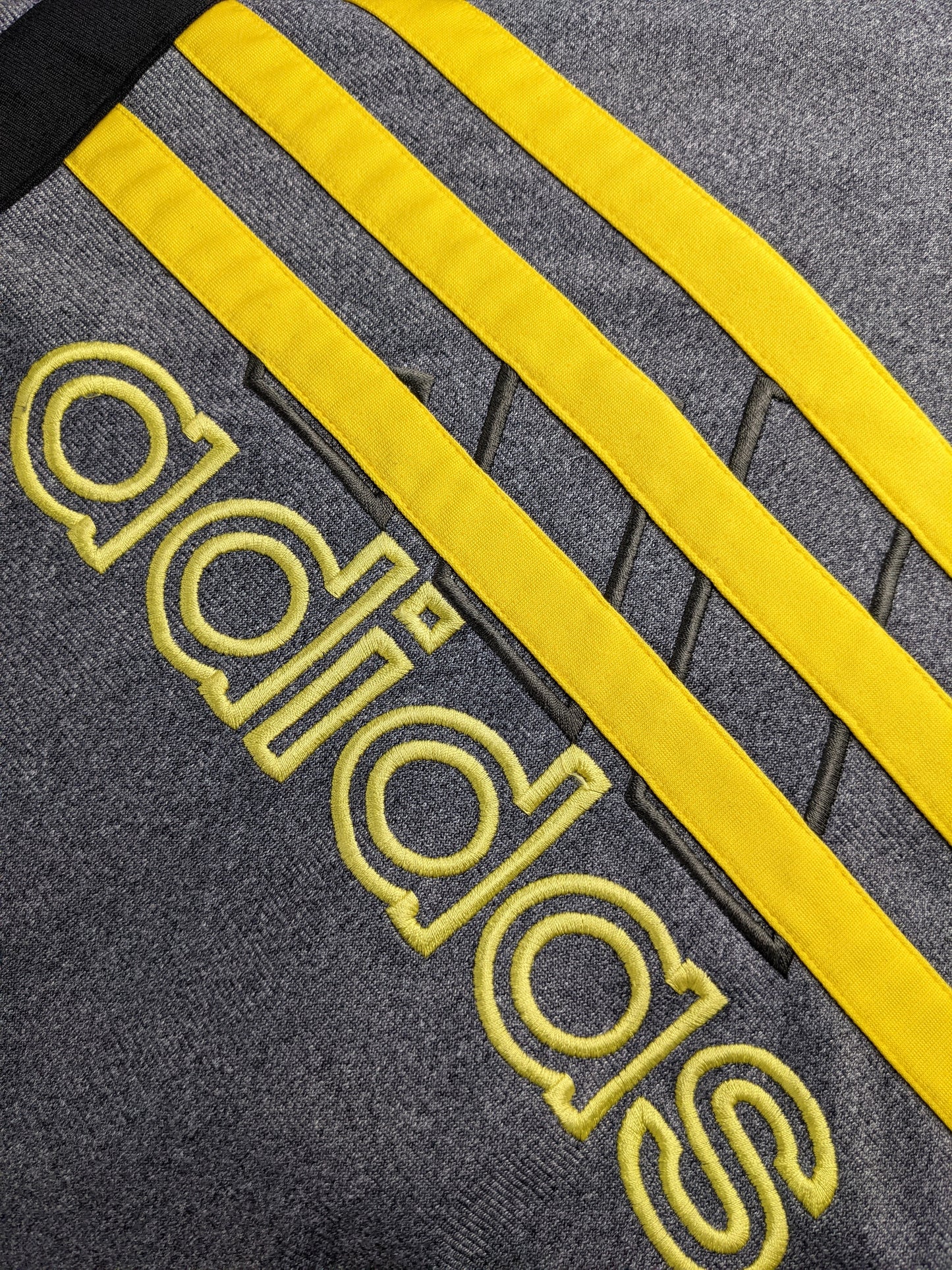 00s Adidas Track Jacket grey yellow M/L