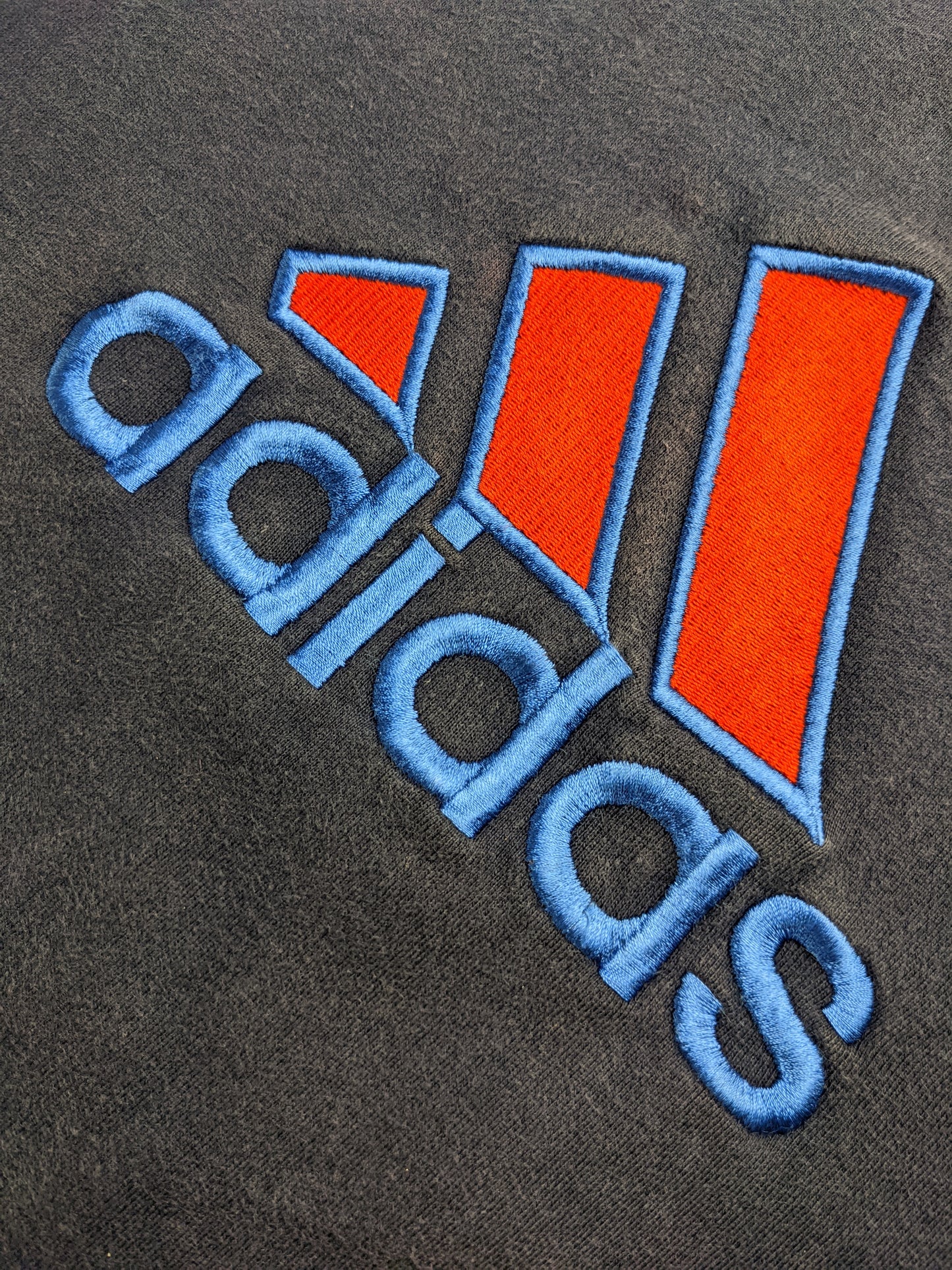 00s Adidas Sweatshirt Navy Orange L