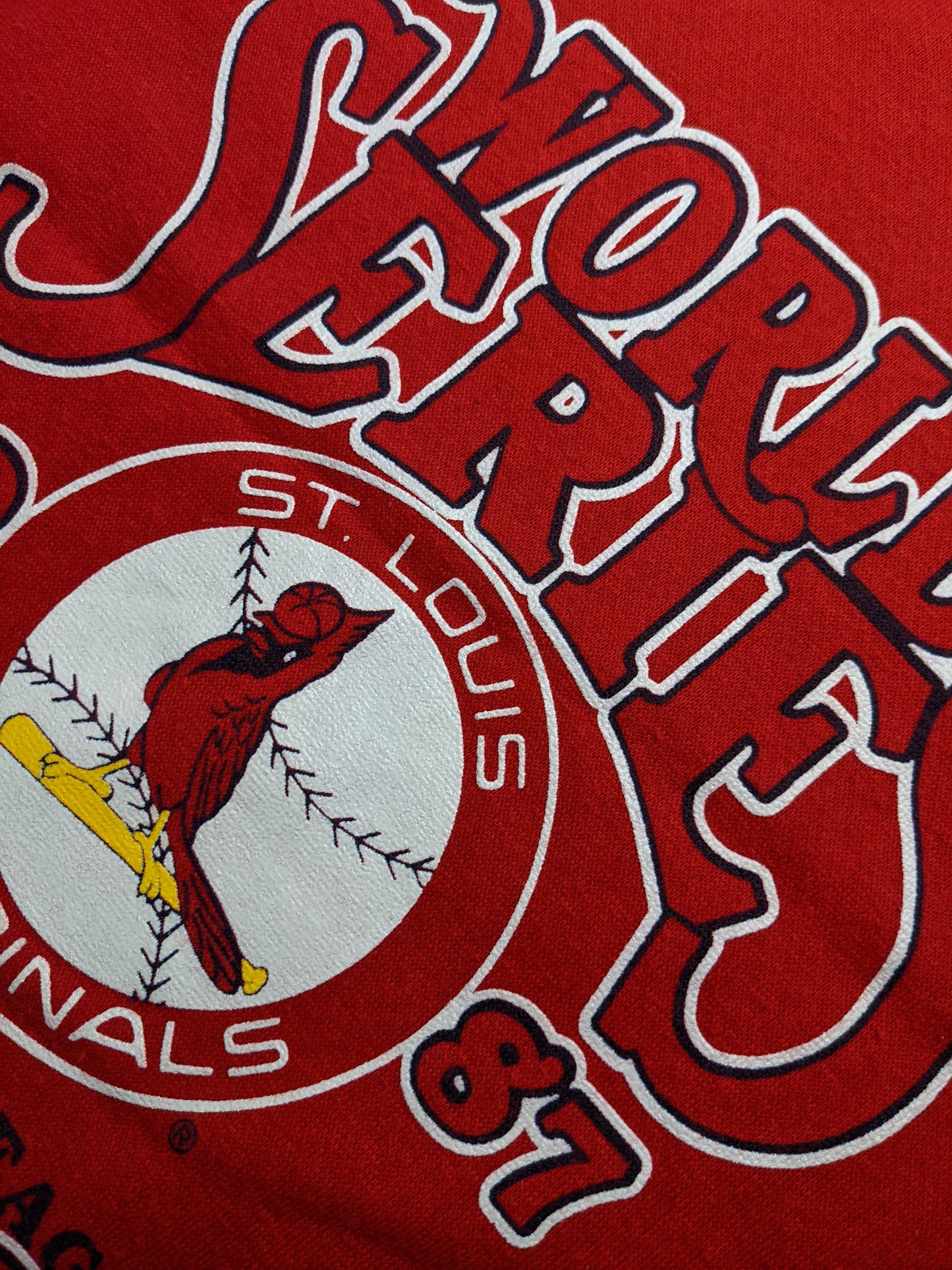 80s St. Louis Cardinals MLB Trench Sweatshirt Red